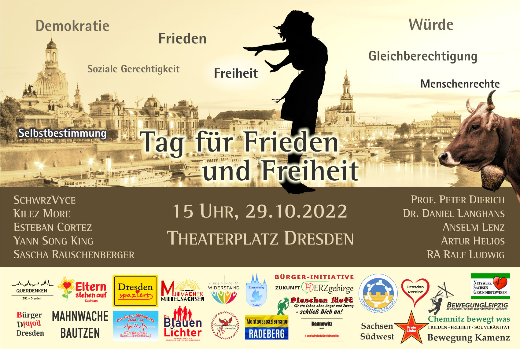 Tag für Frieden und Freiheit am 29.10.2022 in Dresden